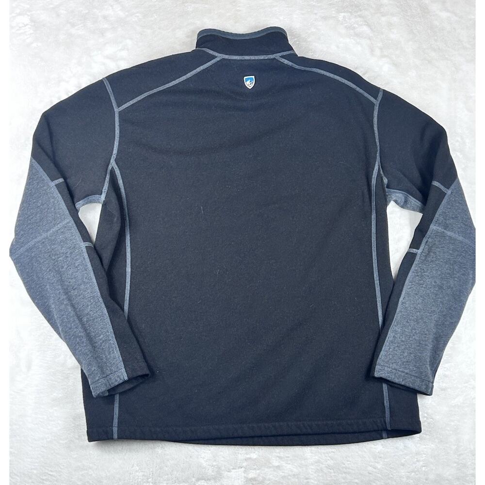 Kuhl Fleece Mens Sz XXL Revel 1/4 Zip Performance Black/Gray Outdoor Lightweight - Picture 2 of 11